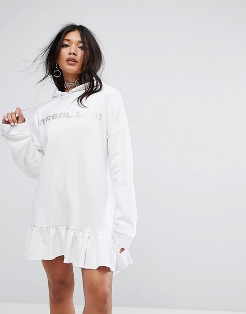 The Ragged Priest Oversized Hoodie Dress With Diamantes