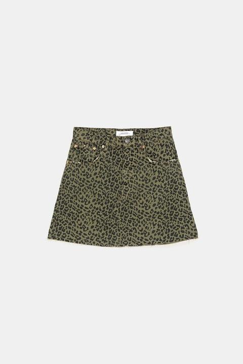 Falda Mini Zw Premium Leopard Print