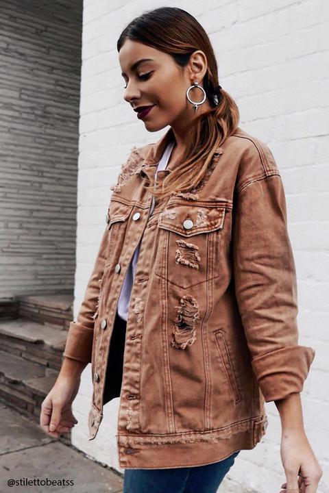 Distressed Denim Jacket