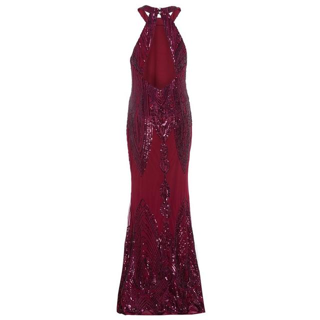 quiz berry maxi dress