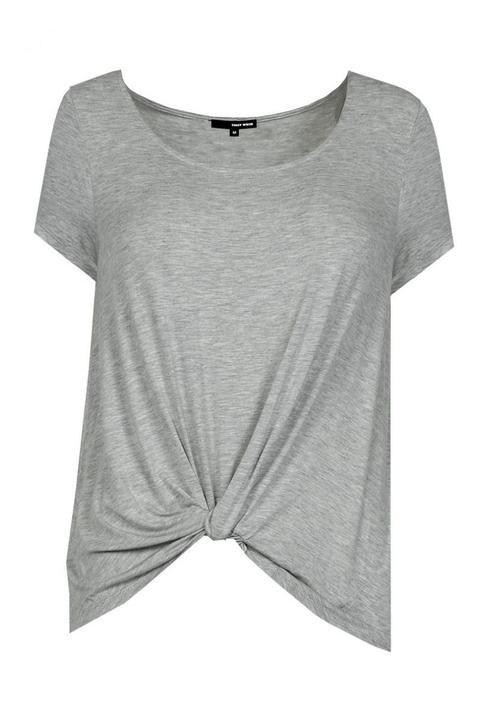 T-shirt Con Nodo Grigia