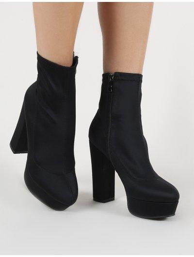 sock fit black boots
