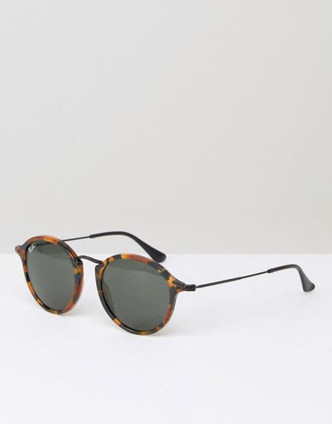 Ray-ban - 0rb2447 - Occhiali Da Sole Rotondi - Marrone