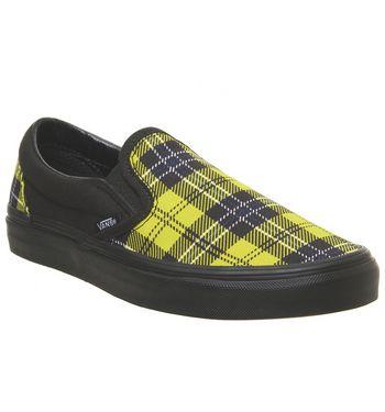 tartan vans slip on