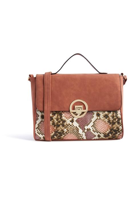Snake Print Satchel