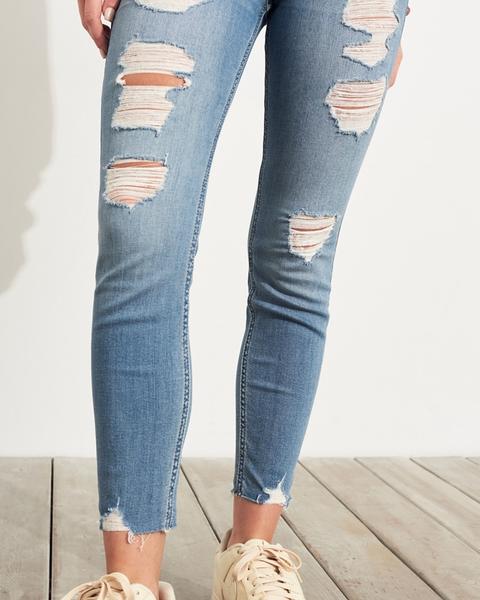hollister classic stretch high rise super skinny jeans