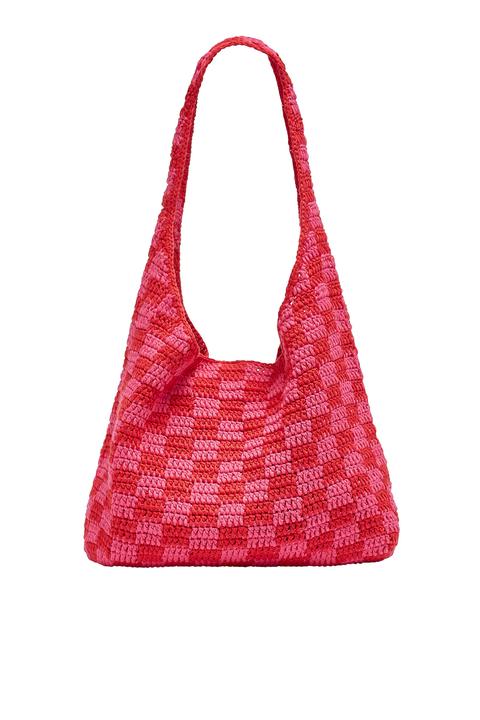 Shopper Crochet Cuadro Damero