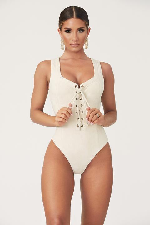 sleeveless lace bodysuit