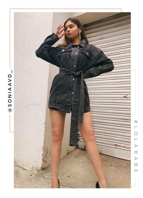 Lost Lover Dress - Black Denim
