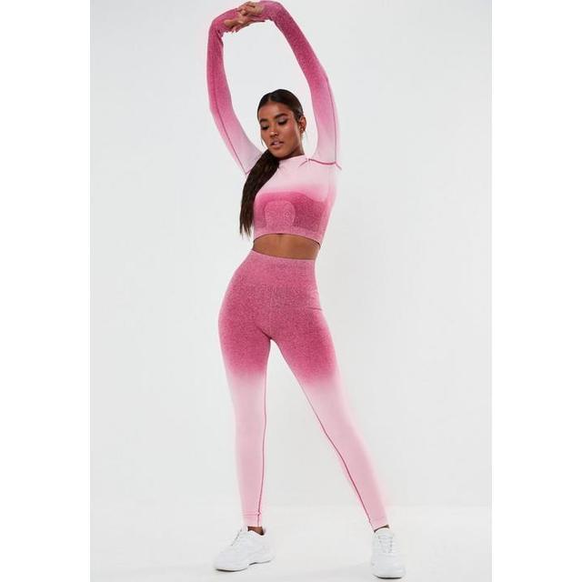 pink ombre gym leggings