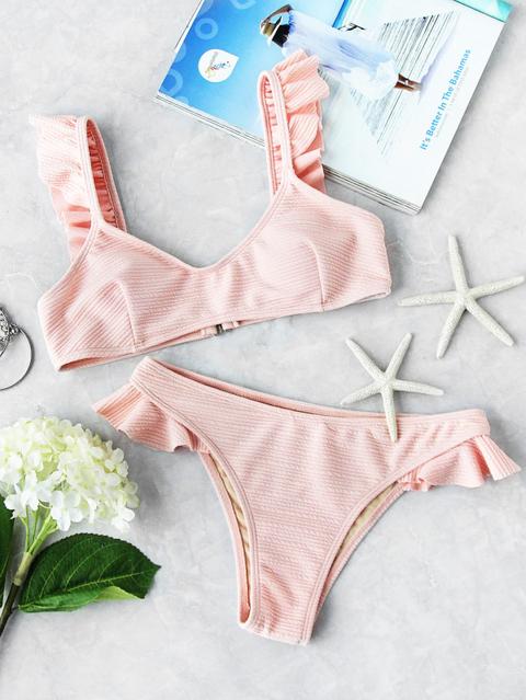 Set Bikini De Tirantes Con Volantes