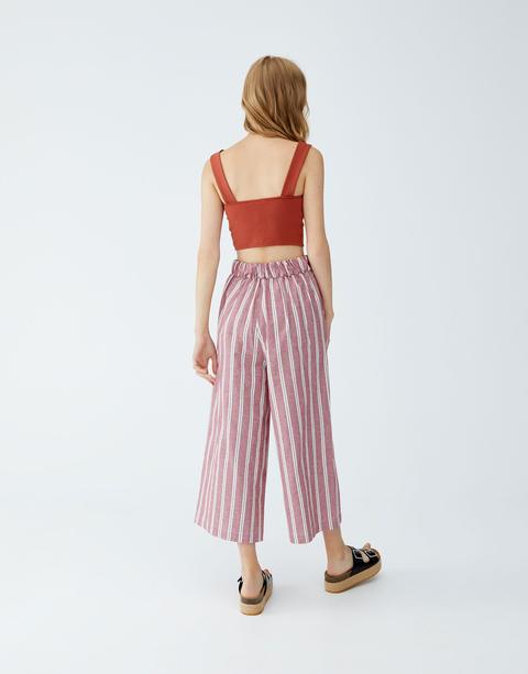 Pantaloni Culotte Pince