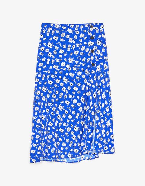 Floral midi hotsell skirt bershka