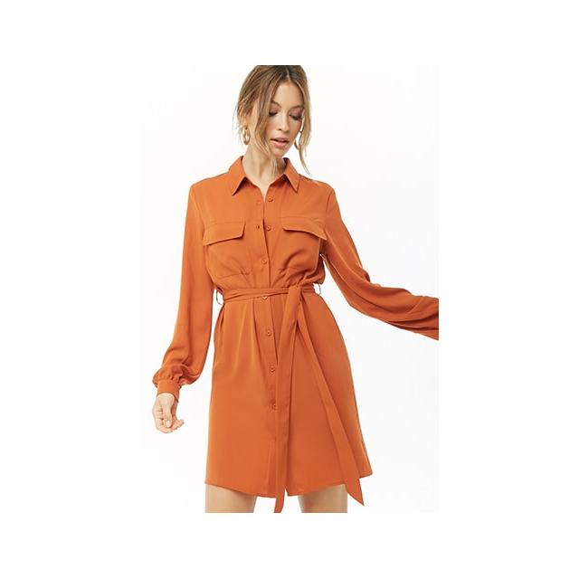 orange long sleeve shirt forever 21