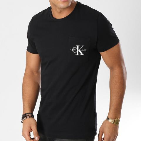 Tee Shirt Poche Monogram Pocket Slim 1023 Noir