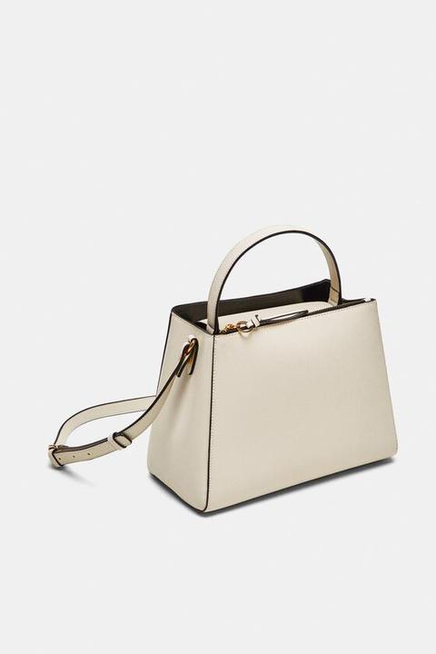 Medium tote sales bag zara