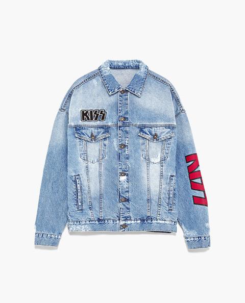 Kiss Denim Jacket from Zara on 21 Buttons