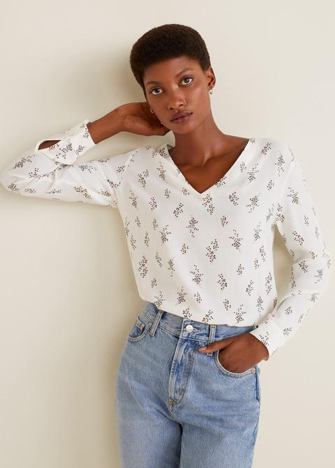 Blusa Estampada Fluida