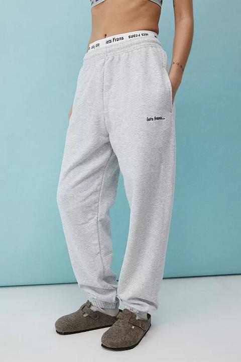 Iets Frans. Grey Marl Joggers - Grey M At Urban Outfitters