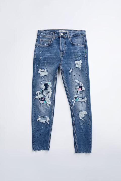 Jeans Skinny Salpicaduras