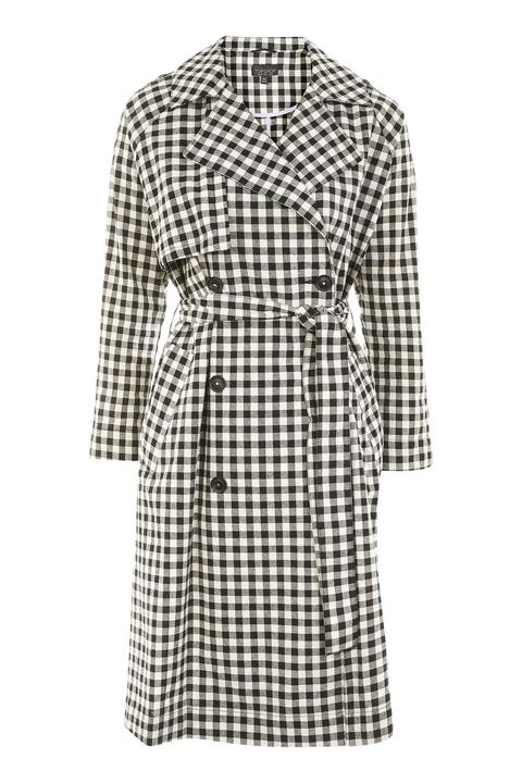 Gingham Trench Coat