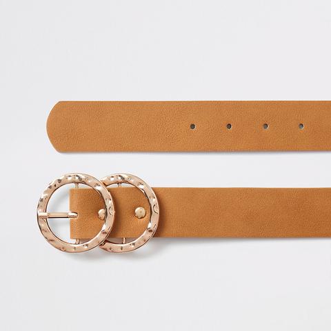 river island tan belt