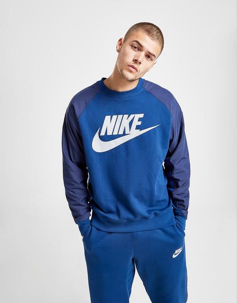 Nike Hybrid Crew Sweatshirt - Blue 