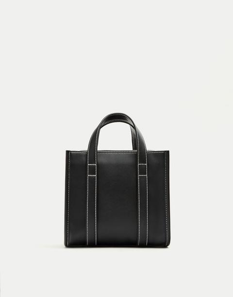 Borsa Mini Shopper/tracolla. Colore Nero.