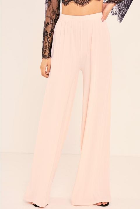 Binky Blush High Waisted Palazzo Trousers