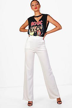 Tall High Waisted Wide Leg Trousers