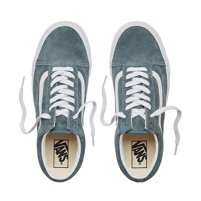 vans old skool stormy grey & white pig suede skate shoes
