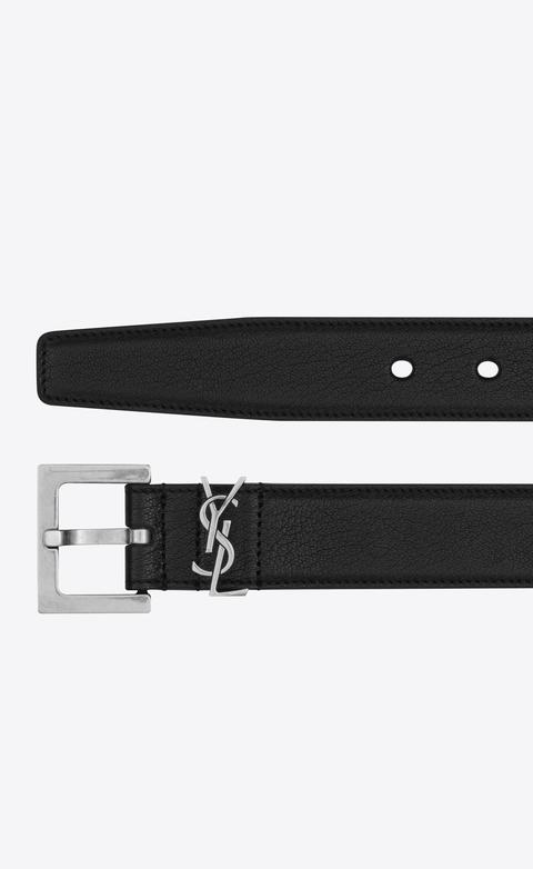 Monogram Belt In Black Leather