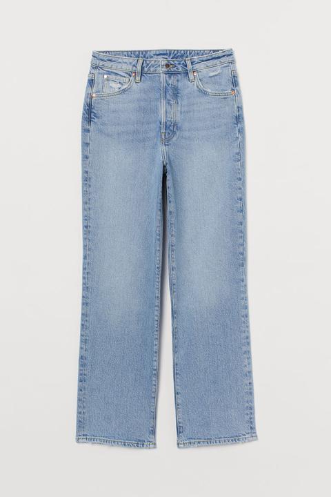Vintage Straight High Jeans - Azul