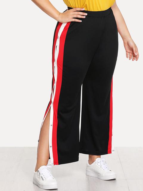 Hosen Mit Streifen Und Seitenschlitz