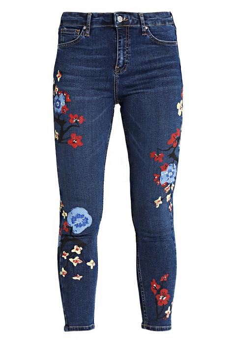 Topshop Floral Paint Jamie Vaqueros Pitillo Middenim