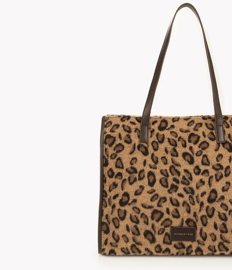 Shopper Animal Print Marrón