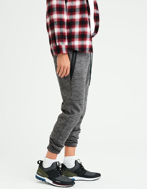 ae gridback fleece jogger pant