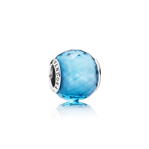 Charm Sfera Sfaccettata Azzurro Ghiaccio