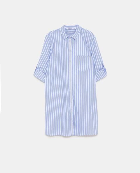 Striped Dress With Contrasting Ties