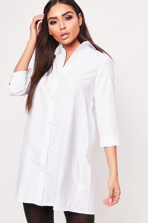 Grace White Shirt Dress from Misspap on 21 Buttons