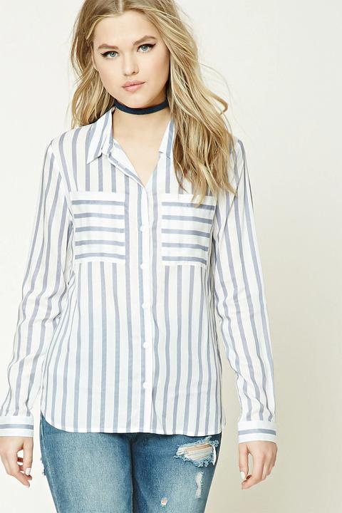 Striped High-low Shirt