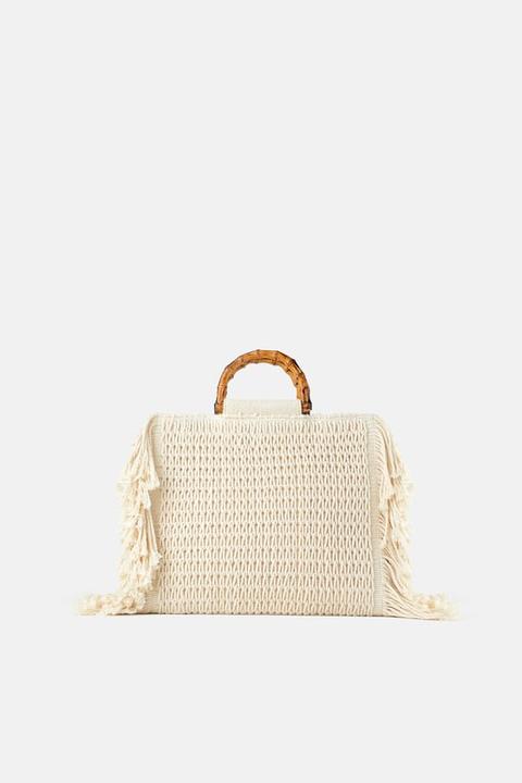 Bolso Shopper Tejido Flecos