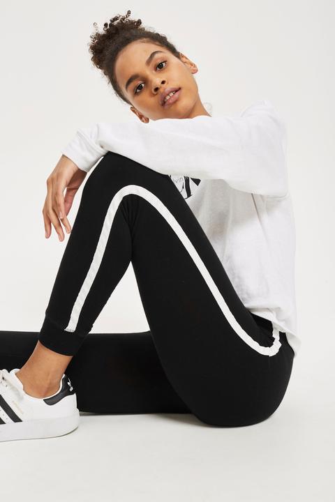 Womens Side Stripe Joggers - Black, Black