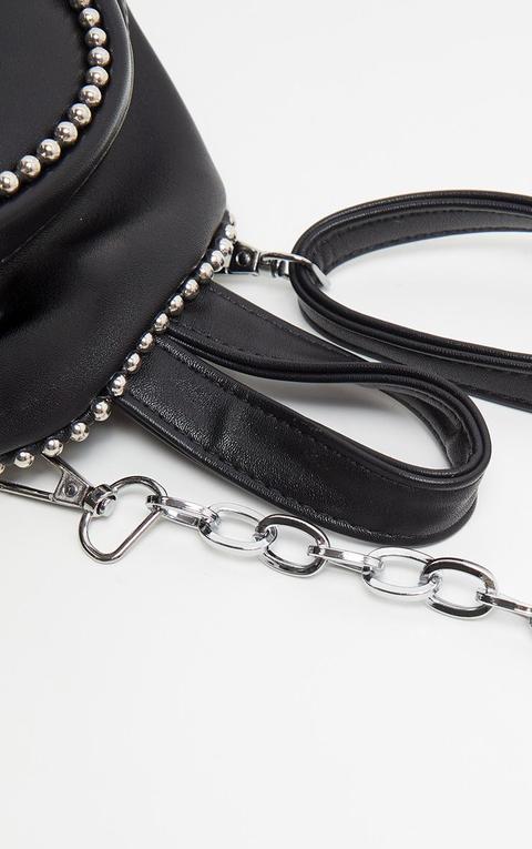 Black Ball Chain Border Mini Rucksack