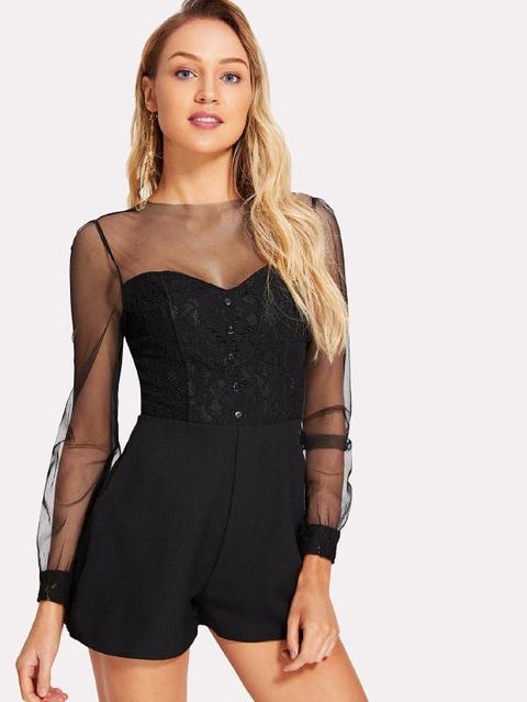 Mono En Malla Con Transparencia