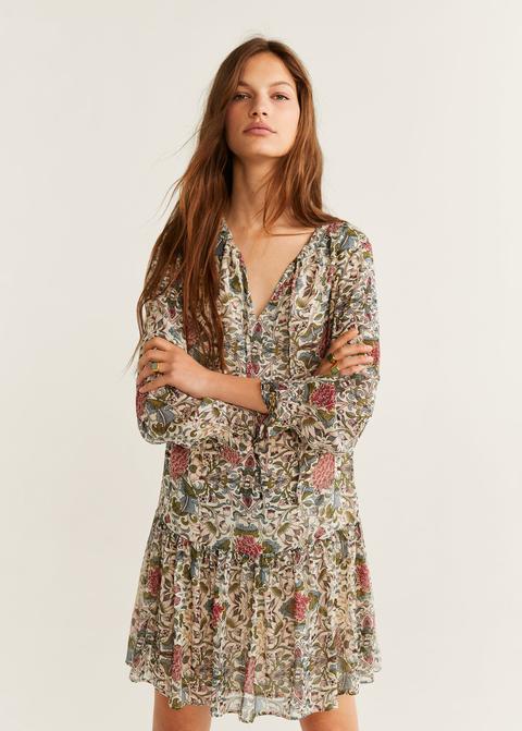 Vestido Estampado Corto