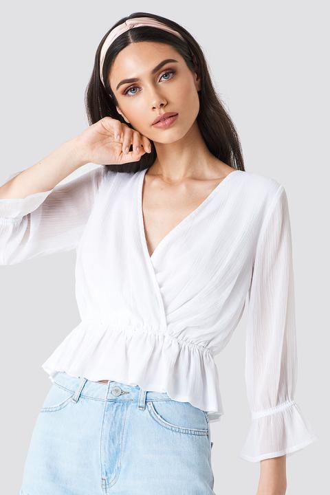 Soft Ruffle Blouse White