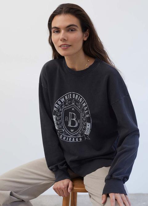 Sudadera Wash Brownie Escudo