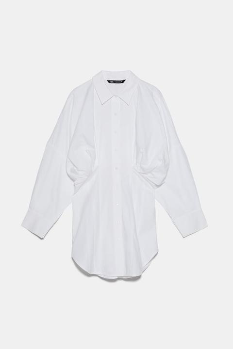 Poplin Shirt With Pleats