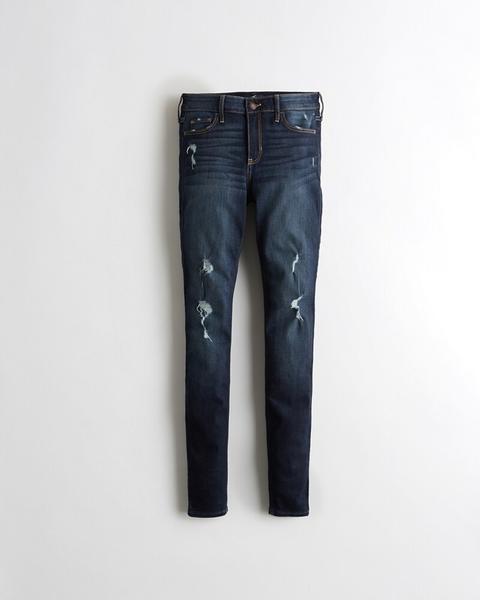 hollister classic stretch mid rise super skinny jeans